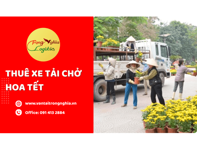 thuê xe tải chở hoa tết