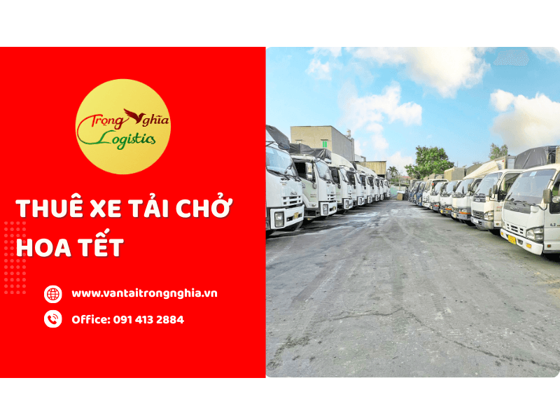 thuê xe tải chở hoa tết
